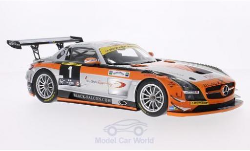 Mercedes SLS 1/18 Minichamps AMG GT3 No.1 Black Falcon 24h Dubai 2013 K.Al Qubasi/S.Edwards/J.Bleekemolen/B.Schneider diecast model cars