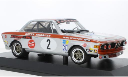 Bmw 2800 1/18 Minichamps CS No.2 -Alpina Tourenwagen GP Nürburgring 1972 diecast model cars