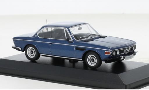 Bmw 3.0 1/43 Minichamps CS metallise blue 1968 diecast model cars