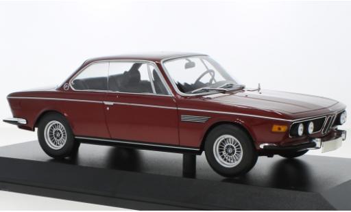 Bmw 3.0 1/18 Minichamps CSI metallise red 1971 diecast model cars