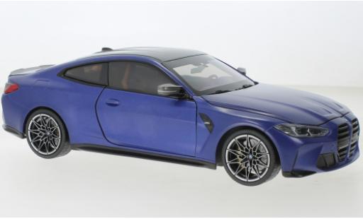 Diecast model cars Bmw M4 1/18 Minichamps blue mat 2020 Bmw M4 1/18 Minichamps blue mat 2020 diecast model cars