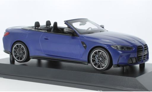 Diecast model cars Bmw M4 1/18 Minichamps cabriolet blue mat 2020 Bmw M4 1/18 Minichamps cabriolet blue mat 2020 diecast model cars