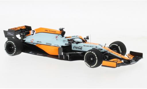 McLaren F1 1/43 Minichamps MCL35M No.3 Team Gulf Formel 1 GP Monaco 2021 diecast model cars