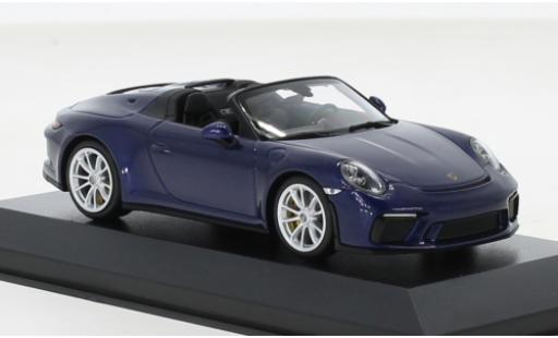 Diecast model cars Porsche 992 Speedster 1/43 Minichamps 911 (991) metallise blue 2019 Porsche 992 Speedster 1/43 Minichamps 911 (991) metallise blue 2019 diecast model cars