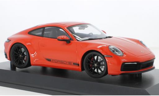 Diecast model cars Porsche 992 4S 1/18 Minichamps 911  Carrera orange 2019 Porsche 992 4S 1/18 Minichamps 911  Carrera orange 2019 diecast model cars