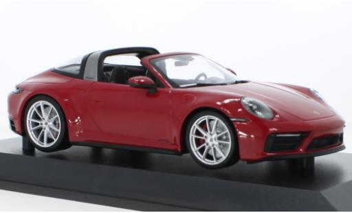 Diecast model cars Porsche 992 Targa 1/18 Minichamps 911  4 GTS red 2021 Porsche 992 Targa 1/18 Minichamps 911  4 GTS red 2021 diecast model cars