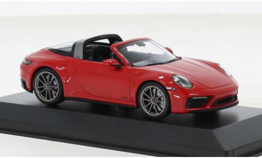 Diecast model cars Porsche 992 Targa 1/43 Minichamps 911  4 GTS red 2022 Porsche 992 Targa 1/43 Minichamps 911  4 GTS red 2022 diecast model cars