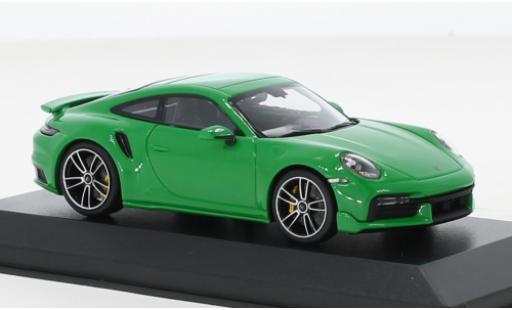 Diecast model cars Porsche 992 Turbo s 1/43 Minichamps 911  Turbo S green 2021 Porsche 992 Turbo s 1/43 Minichamps 911  Turbo S green 2021 diecast model cars