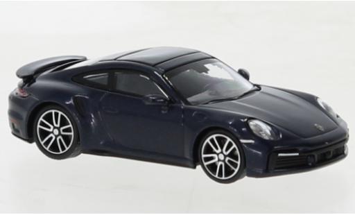 Diecast model cars Porsche 992 Turbo s 1/87 Minichamps 911  Turbo S metallise blue foncé 2020 Porsche 992 Turbo s 1/87 Minichamps 911  Turbo S metallise blue foncé 2020 diecast model cars