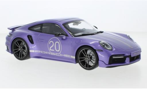 Diecast model cars Porsche 992 Turbo s 1/18 Minichamps 911  Turbo S metallise purple 2021 Porsche 992 Turbo s 1/18 Minichamps 911  Turbo S metallise purple 2021 diecast model cars