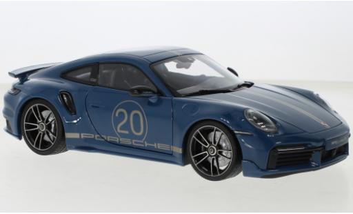 Diecast model cars Porsche 992 Turbo s 1/18 Minichamps 911  Turbo S Sport Design blue 2021 Porsche 992 Turbo s 1/18 Minichamps 911  Turbo S Sport Design blue 2021 diecast model cars