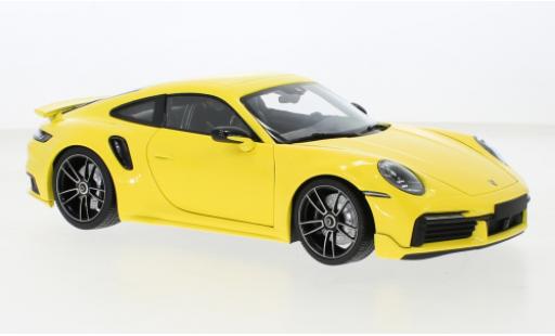Diecast model cars Porsche 992 Turbo s 1/18 Minichamps 911  Turbo S Sport Design yellow 2021 Porsche 992 Turbo s 1/18 Minichamps 911  Turbo S Sport Design yellow 2021 diecast model cars