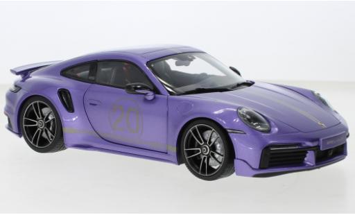 Diecast model cars Porsche 992 Turbo s 1/18 Minichamps 911  Turbo S Sport Design purple 2021 Porsche 992 Turbo s 1/18 Minichamps 911  Turbo S Sport Design purple 2021 diecast model cars