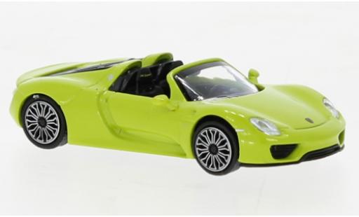 Diecast model cars Porsche 918 1/87 Minichamps Spyder green 2013 Porsche 918 1/87 Minichamps Spyder green 2013 diecast model cars
