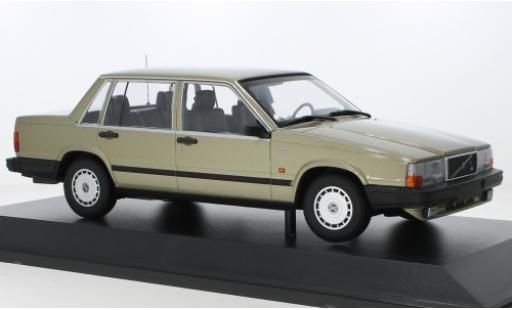Volvo 740 1/18 Minichamps GL metallise doré 1986 diecast model cars