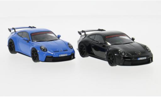 Porsche 992 GT3 1/43 Minichamps 2er Set: 911  blau/schwarz Sport Auto Collection 2021 1:43 diecast model cars