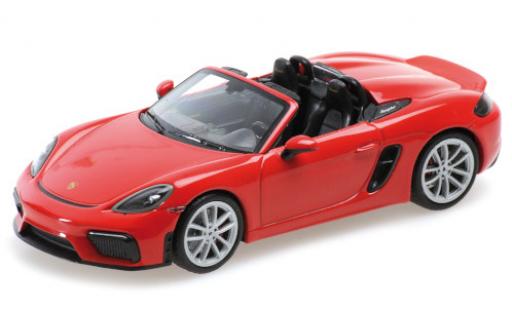 Diecast model cars Porsche Boxster 1/43 Minichamps 718 Spyder (982) red 2020 Softtop couché avec Porsche Boxster 1/43 Minichamps 718 Spyder (982) red 2020 Softtop couché avec diecast model cars