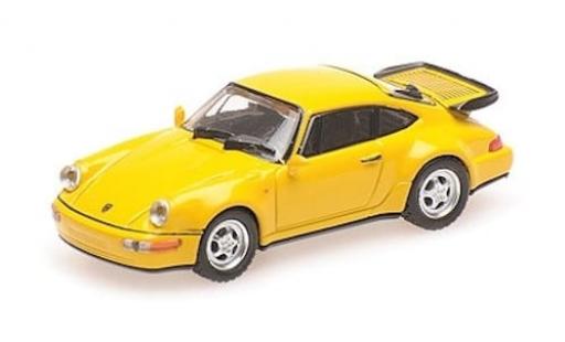 Porsche 964 Turbo 1/87 Minichamps 911  gelb 1990 1:87 diecast model cars