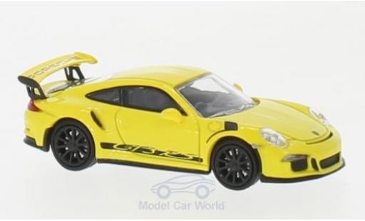 Diecast model cars Porsche 991 GT3 RS 1/87 Minichamps 911 () GT3 RS yellow/black 2013 Porsche 991 GT3 RS 1/87 Minichamps 911 () GT3 RS yellow/black 2013 diecast model cars