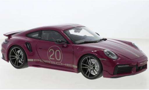 Porsche 992 Turbo s 1/18 Minichamps 911  Turbo S Sport Design rot 2021 1:18 diecast model cars