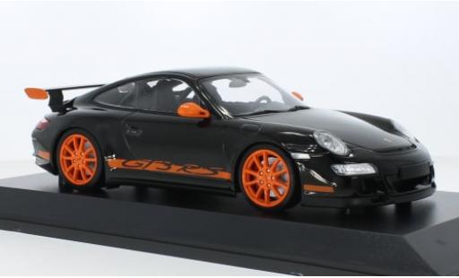 Diecast model cars Porsche 997 GT3 RS 1/18 Minichamps 911  schwarz/orange 2007 1:18 Porsche 997 GT3 RS 1/18 Minichamps 911  schwarz/orange 2007 1:18 diecast model cars