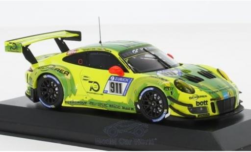Diecast model cars Porsche 991 GT3 R 1/43 Minichamps 911 GT3 R () No.911 Manthey Racing 24h Nürburgring 2018 K.Estre/R.Dumas/J.Vanthoor/E.Bamber Porsche 991 GT3 R 1/43 Minichamps 911 GT3 R () No.911 Manthey Racing 24h Nürburgring 2018 K.Estre/R.Dumas/J.Vanthoor/E.Bamber diecast model cars