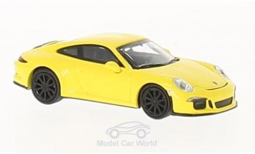Diecast model cars Porsche 991 R 1/87 Minichamps 911 R yellow 2016 mit blacken Felgen Porsche 991 R 1/87 Minichamps 911 R yellow 2016 mit blacken Felgen diecast model cars