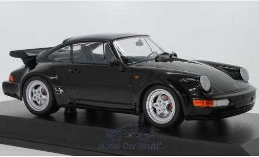 Porsche 964 Turbo 1/18 Minichamps 911 Turbo () black 1990 diecast model cars