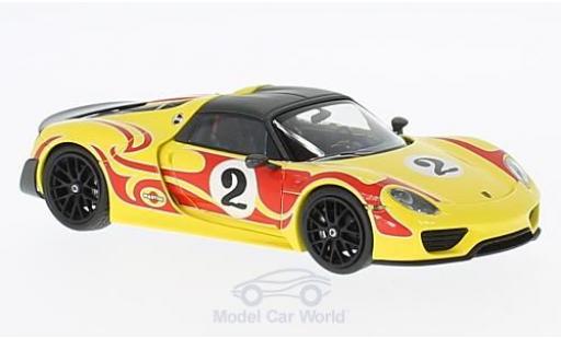 Diecast model cars Porsche 918 1/43 Minichamps Spyder Weissach Package yellow/red 2015 Kyalami Racing Design Porsche 918 1/43 Minichamps Spyder Weissach Package yellow/red 2015 Kyalami Racing Design diecast model cars