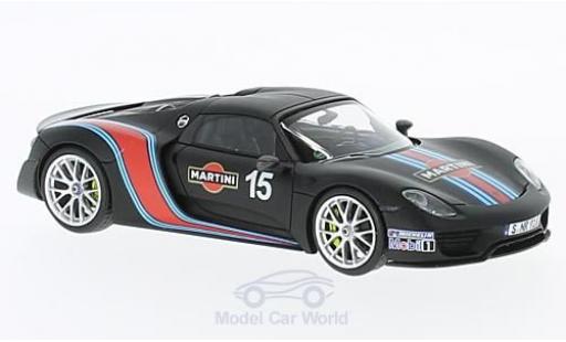 Diecast model cars Porsche 918 2013 1/43 Minichamps Spyder Weissach-Package matt-black Martini 2013 Porsche 918 2013 1/43 Minichamps Spyder Weissach-Package matt-black Martini 2013 diecast model cars