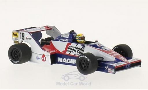 Diecast model cars Toleman HART 1/43 Minichamps Hart TG 183B No.19 Segafredo Formel 1 GP Brasilien 1984 Ayrton Senna Collection A.Senna Toleman HART 1/43 Minichamps Hart TG 183B No.19 Segafredo Formel 1 GP Brasilien 1984 Ayrton Senna Collection A.Senna diecast model cars