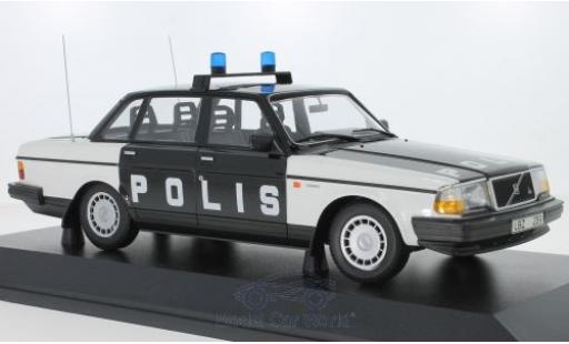 Diecast model cars Volvo 240 1/18 Minichamps GL Polis Sweden 1986 Volvo 240 1/18 Minichamps GL Polis Sweden 1986 diecast model cars