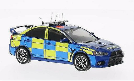 Mitsubishi Lancer Evolution X 1/43 IXO EVO UK Police blue 2008 diecast model cars