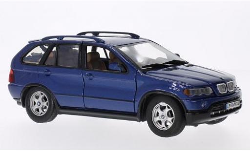 Diecast model cars Bmw X5 1/24 Motormax metallic blue sans Vitrine Bmw X5 1/24 Motormax metallic blue sans Vitrine diecast model cars