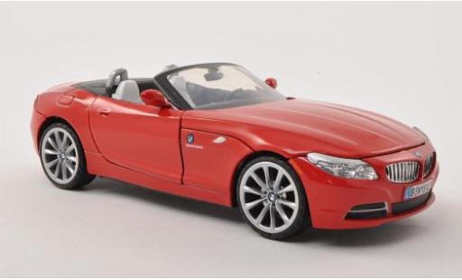 Bmw Z4 1/24 Motormax (E85) red 2010 Verdeck ouvert sans Vitrine diecast model cars