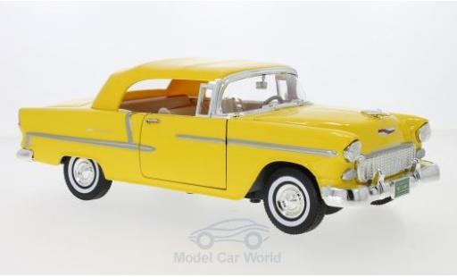 Diecast model cars Chevrolet Bel Air 1/18 Motormax Convertible yellow 1955 Chevrolet Bel Air 1/18 Motormax Convertible yellow 1955 diecast model cars