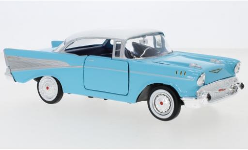 Chevrolet Bel Air 1/24 Motormax blue/white 1957 diecast model cars