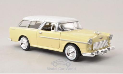 Chevrolet Bel Air 1/24 Motormax Nomad yellow/white 1955 diecast model cars