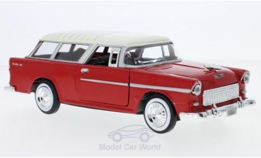 Chevrolet Bel Air 1/24 Motormax Nomad red/beige 1955 diecast model cars