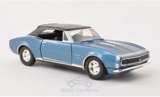 Chevrolet Camaro 1/24 Motormax SS Convertible metallic blue 1967 Verdeck geschlossen ohne Vitrine diecast model cars