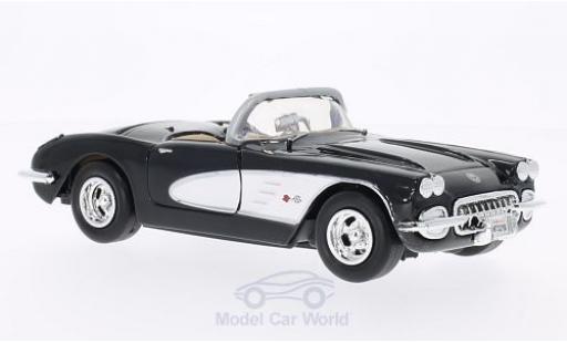 Diecast model cars Chevrolet Corvette 1/24 Motormax (C1) black/white 1959 ohne Vitrine Chevrolet Corvette 1/24 Motormax (C1) black/white 1959 ohne Vitrine diecast model cars