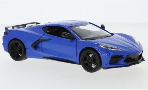 Diecast model cars Chevrolet Corvette 1/24 Motormax C8 Stingray metallic blue 2020 Chevrolet Corvette 1/24 Motormax C8 Stingray metallic blue 2020 diecast model cars