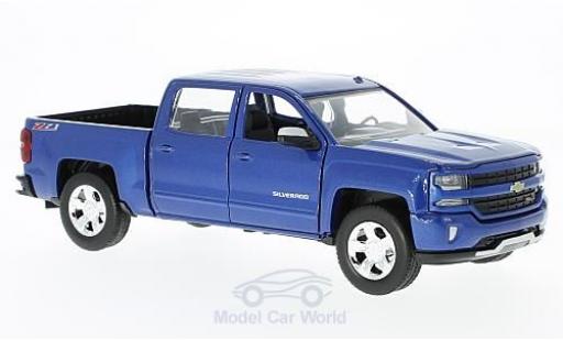 Chevrolet Silverado 1/27 Motormax 1500 LT - Z71 blue 2017 Maßstab:1:27 Doppelkabine mit kurzer Ladefläche diecast model cars