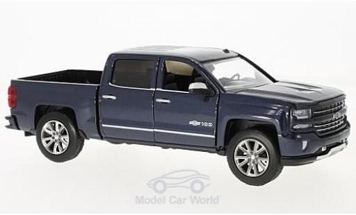 Chevrolet Silverado 1/27 Motormax Centennial Edition metallic blue 2018 diecast model cars