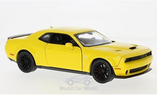 Diecast model cars Dodge Challenger 1/24 Motormax SRT Hellcat Wide-Body yellow 2018 Dodge Challenger 1/24 Motormax SRT Hellcat Wide-Body yellow 2018 diecast model cars