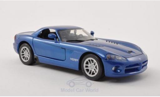 Diecast model cars Dodge Viper 1/24 Motormax SRT-10 Hard Top metallic blue 2003 ohne Vitrine Dodge Viper 1/24 Motormax SRT-10 Hard Top metallic blue 2003 ohne Vitrine diecast model cars