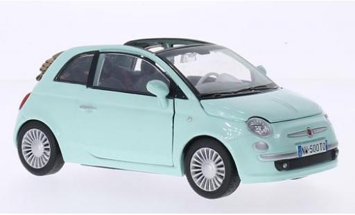Diecast model cars Fiat 500 1/24 Motormax Cabrio green Fiat 500 1/24 Motormax Cabrio green diecast model cars
