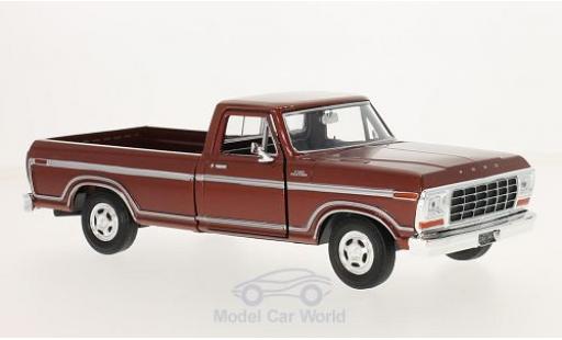 Ford F-1 1/24 Motormax 50 Custom metallic red 1979 diecast model cars