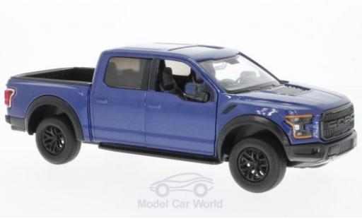 Ford F-1 1/24 Motormax 50 Raptor metallic blue 2017 diecast model cars
