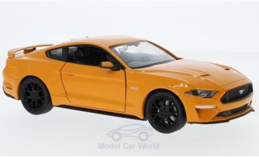 Diecast model cars Ford Mustang 1/24 Motormax GT orange 2018 Ford Mustang 1/24 Motormax GT orange 2018 diecast model cars